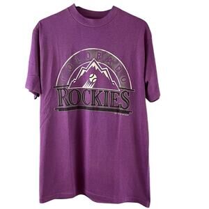 Colorado Rockies 1991 Graphic T-Shirt Delta Brand Size XL Vintage Baseball